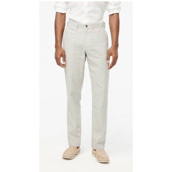 J. Crew Factory Other - J.Crew $98 Straight-fit linen-cotton blend pant Quarry Green 31X32 BH747